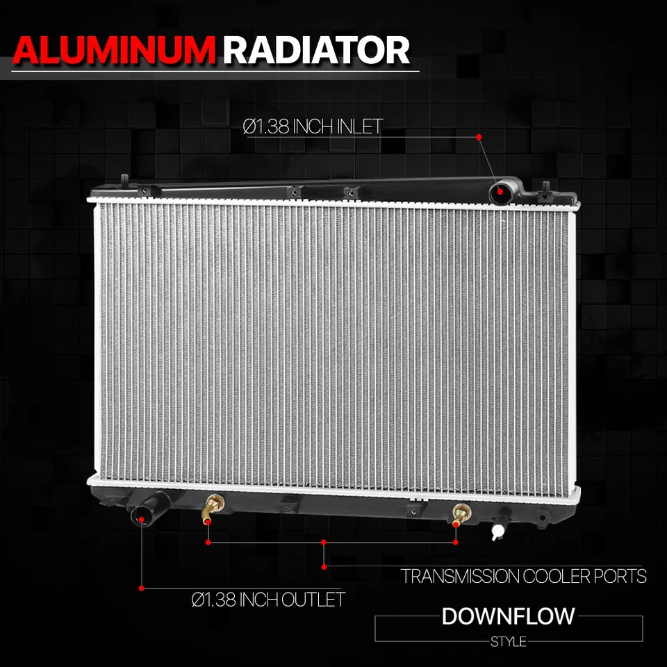 Radiador de repuesto de fábrica de aluminio DPI-2153 1998-2003 para Toyota Sienna 3.0 Foto 2 de 4