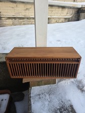 Vintage Kalmar Designs 30-gniazdowy drewniany uchwyt na płyty CD z dźwigniami wysuwającymi MCM EX