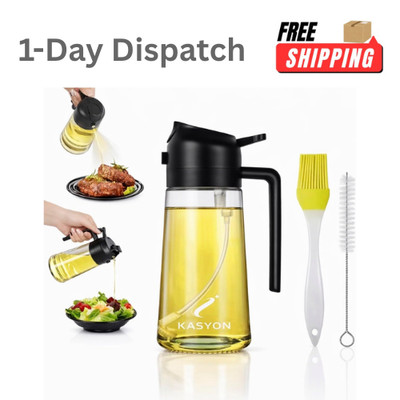 16oz Glass Oil Sprayer 2 in 1 Olive Oil Dispenser Bottle Cooking Spray 470ml
