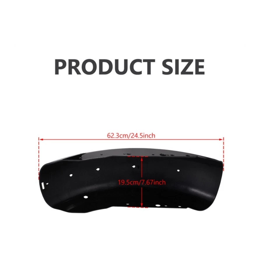 Rear Fender Gloss Black For Harley Davidson Sportster XL883 XL1200 48 72 2004-up - Image 4 of 4