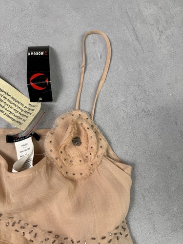 Blusa sin mangas Morgan De Toi con volantes para mujer viscosa talla T2 beige - Imagen 2 de 24