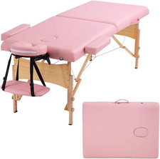 Massage Bed Portable Massage Table 28 Inch Wide Lash Bed Height Adjustable 2 Fol