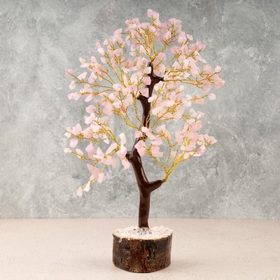 Rose Quartz Crystal Tree of Life, Healing Crystal Stone, Crystal Decor & Gift