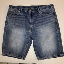 Levi's 541 Denim Shorts Mens Blue Cotton Zip Fly Pockets Size 40