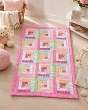 Pottery Barn Kids Aloha Pink Patchwork Quilt 36x50 Toddler Nursery Bedding