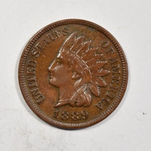 1889 INDIAN HEAD CENT ~ SHARP AU/BU UNCIRCULATED SLIDER!