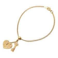 CHANEL COCO Mark Heart Key bracelet Women 【...