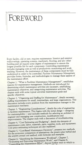 Facilities Maintenance Management Book by Gregory H. Magee PE   1988  Hardcover - Afbeelding 6 van 10