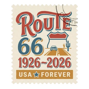 Route 66 100 Year Anniversary American Highway Road Self Adhesive Vinyl Sticker
