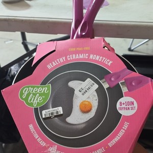GreenLife Healthy Ceramic Nonstick 8" & 10" Frypans Purple Induction PFAS-Free