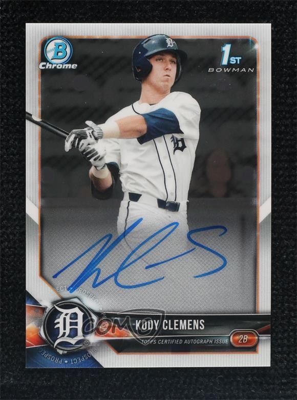2018 Bowman Draft Chrome Draft Pick Auto Kody Clemens #CDA-KC Auto z7d