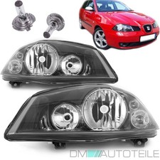 Seat Ibiza 6L Cordoba 6L2 Scheinwerfer SET Schwarz 02-08 H7/H3 f. VALEO SYSTEM