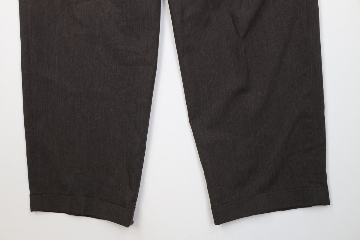 Vtg 80s 90s Giorgio Armani Mens 34x31 Distressed Wool Knit Wide