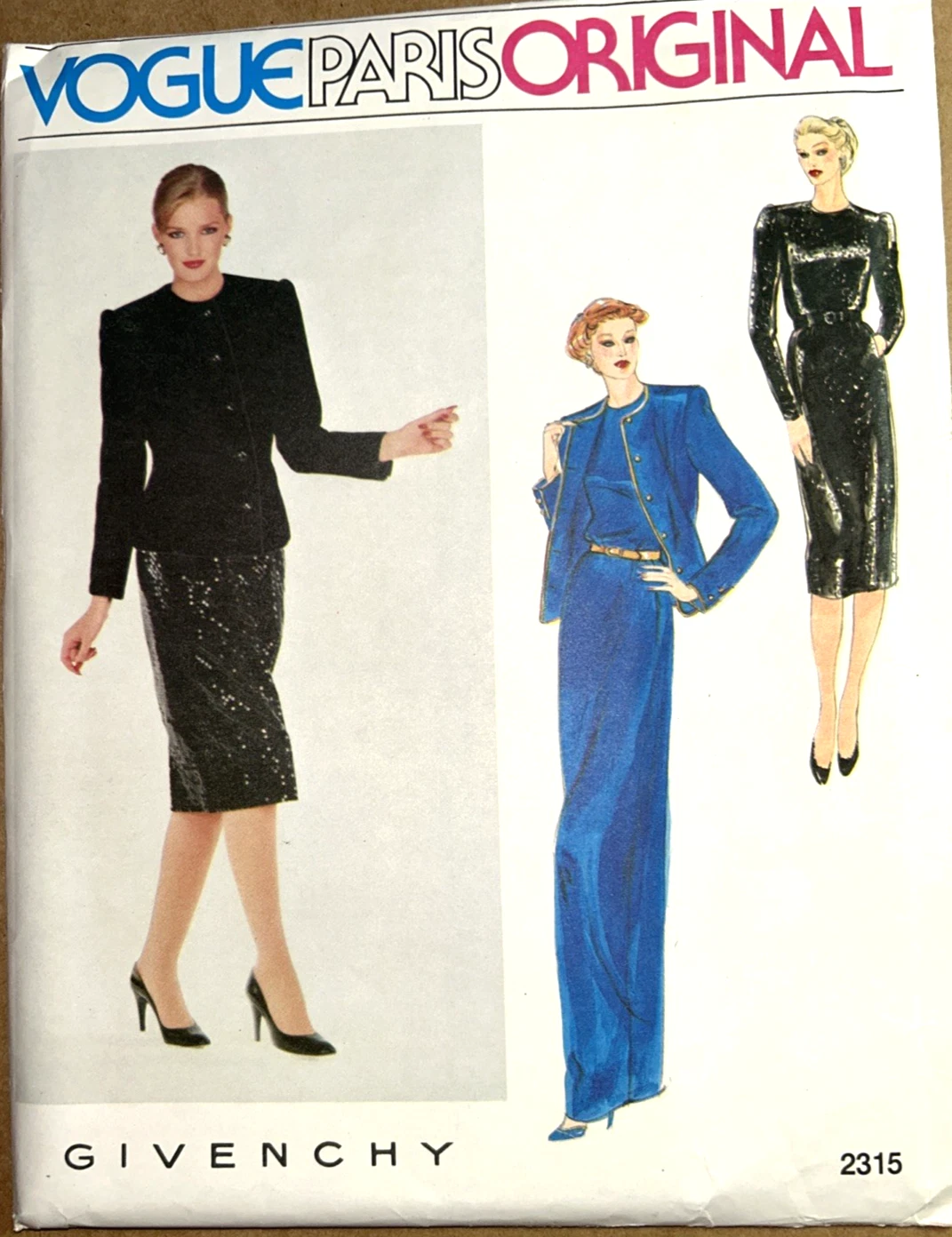 Giacca e abito vintage anni 70 Vogue Paris originale Givenchy 2315 manca 14 non tagliato