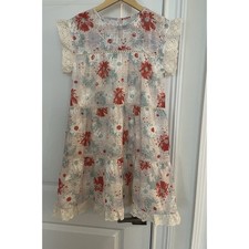 JOY JOY RUFFLE TRIMMED TIERED DRESS women’s size S/M floral