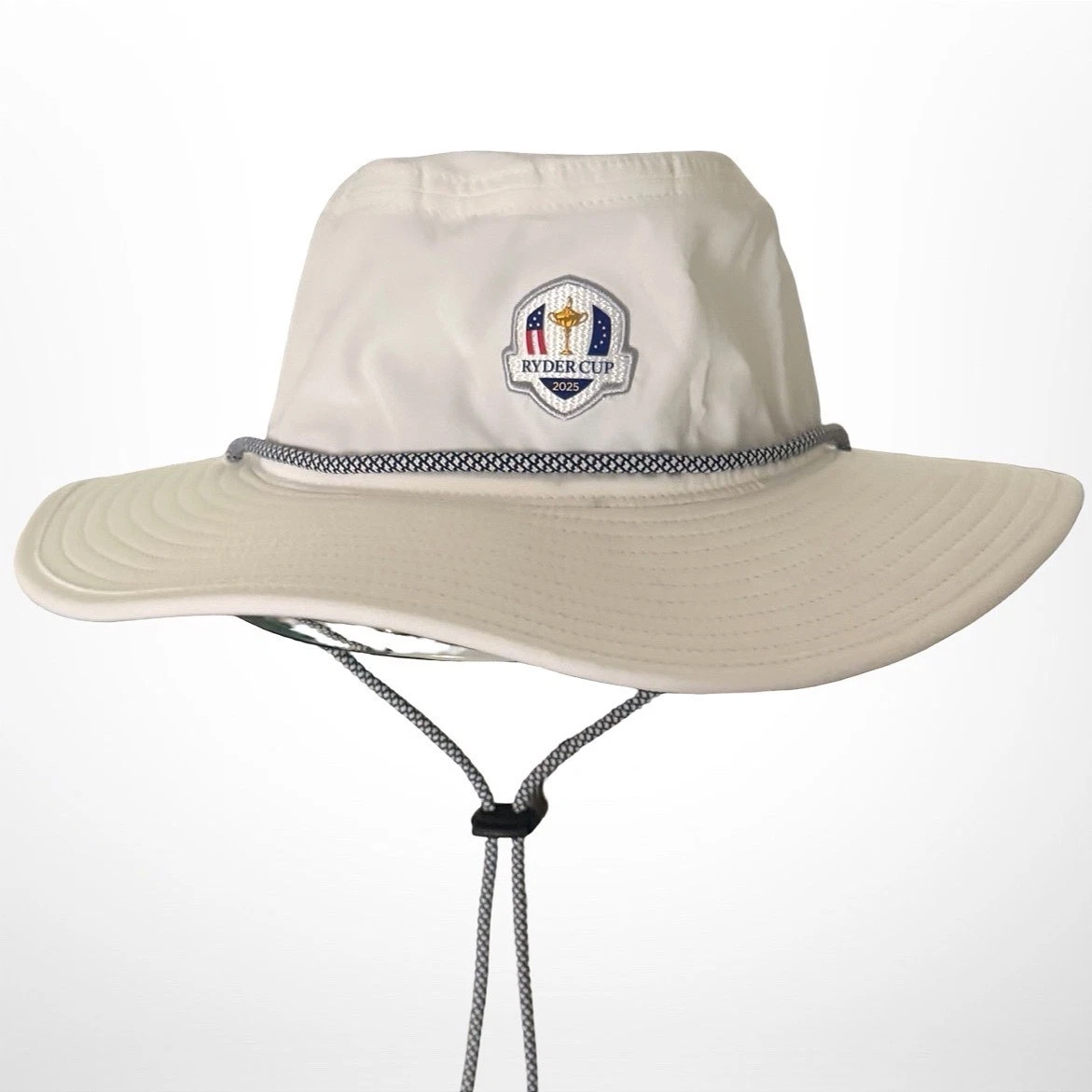 Pukka 2025 Ryder Cup Golf Sun Hat White Wide Brim Boonie Adjustable Strap