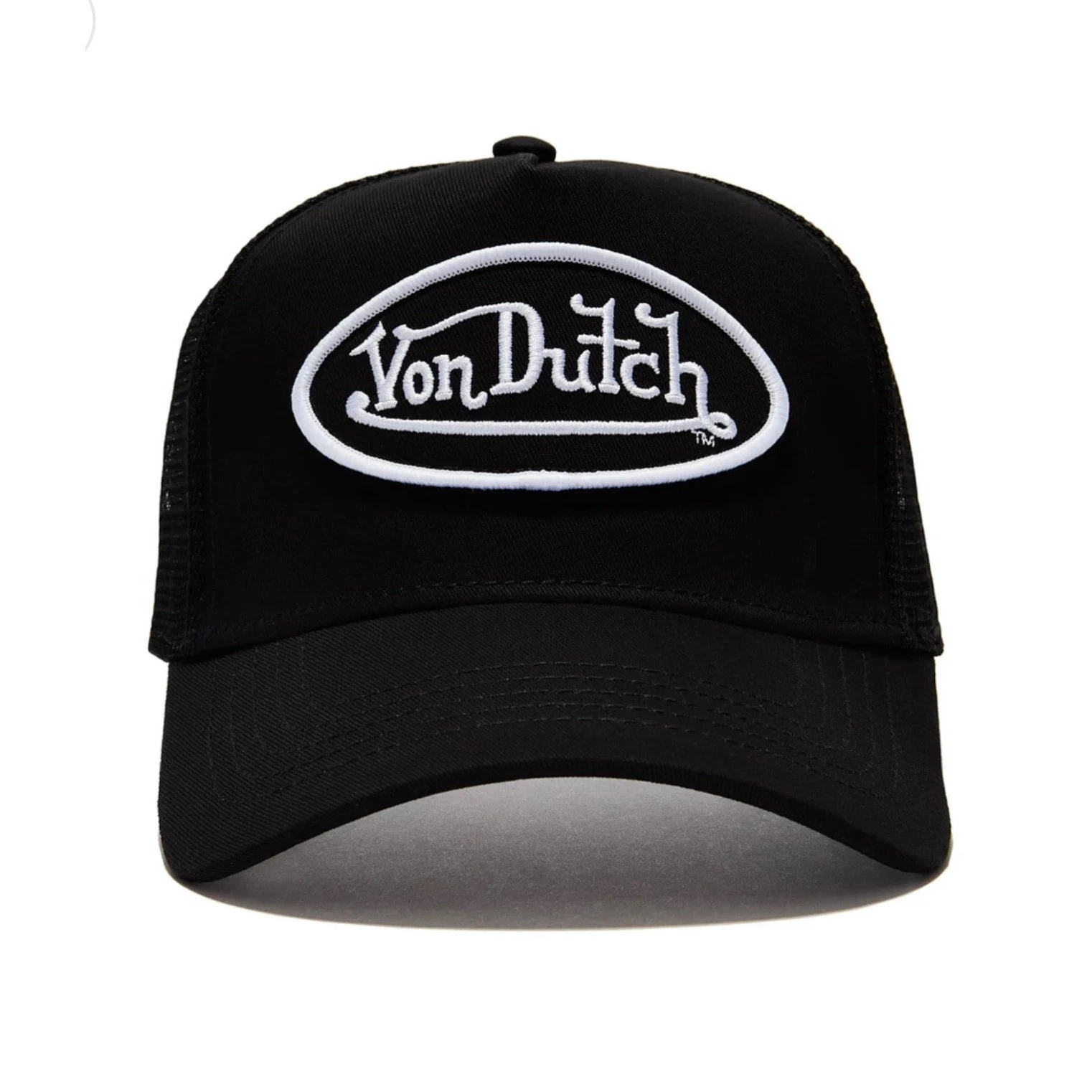 NEW Von Dutch Hat Black White Patch Trucker Mesh SnapBack Cap Retro unisex Y2K