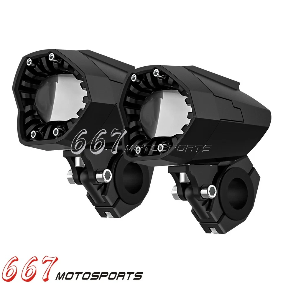 80W Auxiliary Spot Light Fog Lights For BMW R1250GS R1200GS Honda Dirt Bike ATV - Image 3 of 4