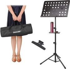 Sheet Music Stand Adjustable  Foldable Travel Metal Stand