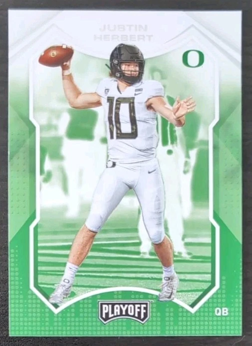 Justin Herbert #19 2022 Panini Chronicle Playoff Draft Picks Oregon Ducks - Image 3 of 3