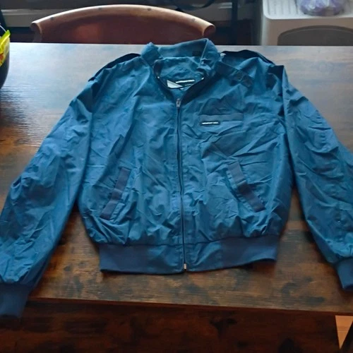 1980sMembers Only Europe Craft Blue Racer Bomber Jacket  Size 38 small medium - product listing photo