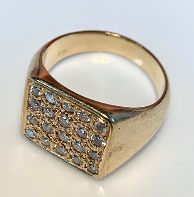 Bague En Or 18 Carats Avec Diamants - 0.40 Carat - Taille 46 - Poids 6.60g - Occasion En Excellent état