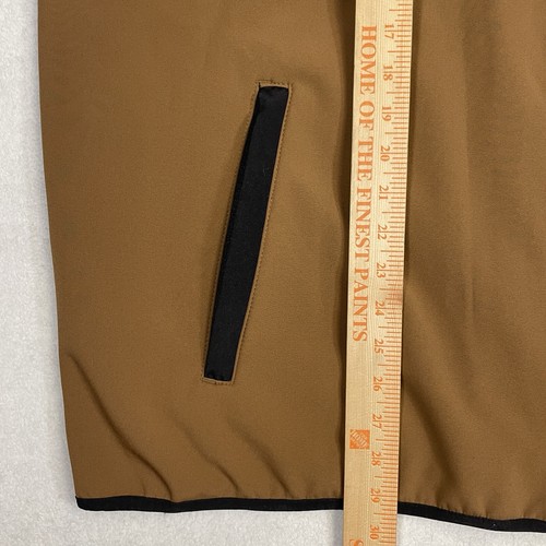 Levi's Men's Water-Resistant Soft Shell Active Hooded Jacket Brown & Black 3XL - Picture 6 of 12