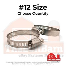 12 Worm Gear Hose Clamps W 516 Slotted Screw Stainless Choose Qty