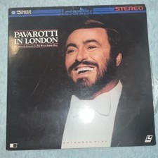 Luciano Pavarotti Laserdisc Pavarotti in London Pioneer Artist