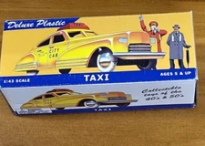 Vintage 40's American Dimestore 1:43 Deluxe Plastic Taxi  #20070