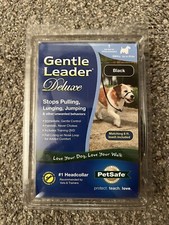 NEW PetSafe Gentle Leader Deluxe Dog Headcollar Black SZ Small Up to 25LBS DVD