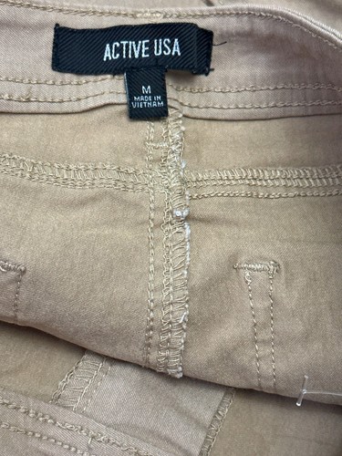 Active8 USA Khaki Pants Medium Straight Leg Stretchy Casual Classic Neutral Fit - Picture 5 of 9
