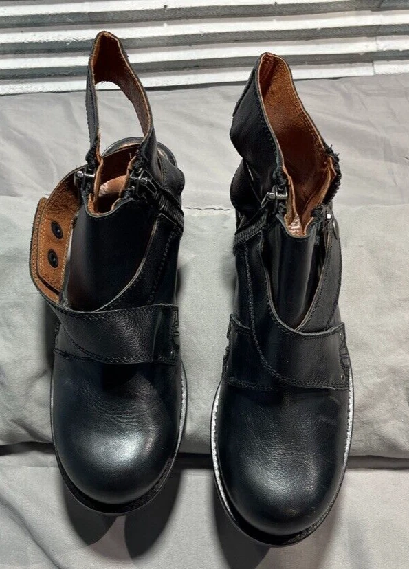 Botines flotadores SixtySeven Daisy para mujer talla 8,5 festival de cuero negro Foto 2 de 4