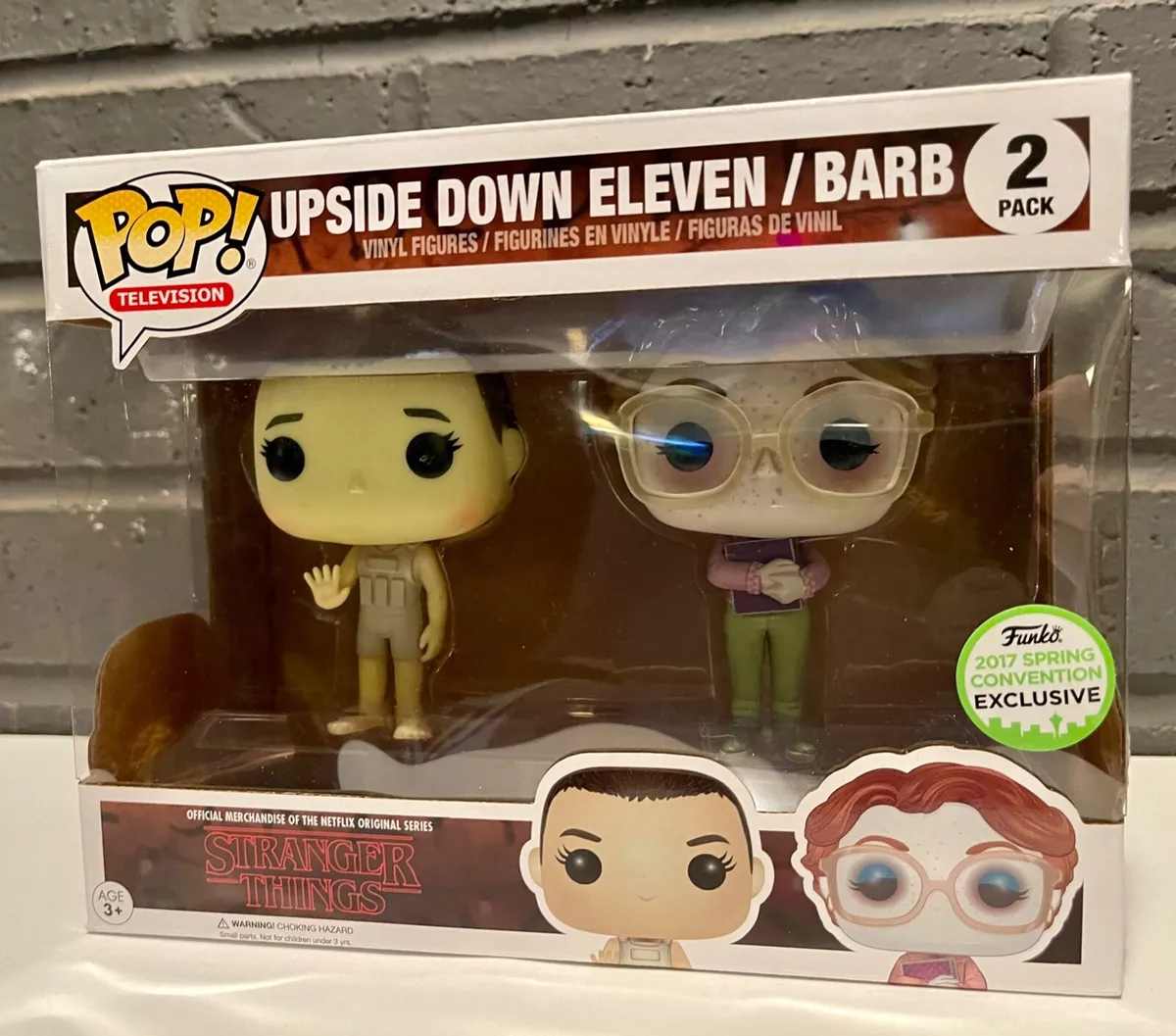 Funko Pop UPSIDE DOWN ELEVEN / BARB 2 PACK ECCC Convention Excl