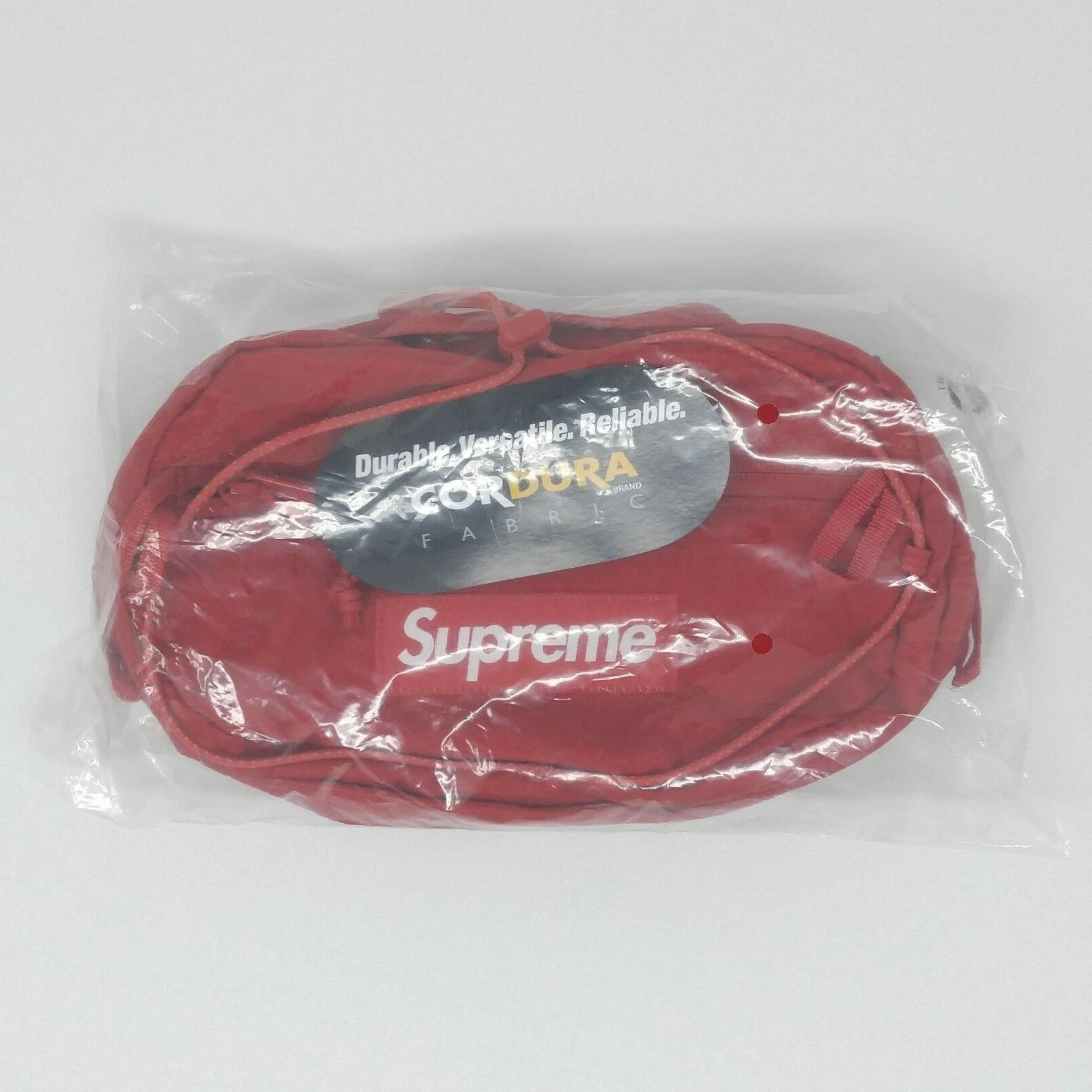 Sac taille Supreme FW20 boîte rouge foncé logo Cordura nylon résistant à l'eau 2,5 L NEUF