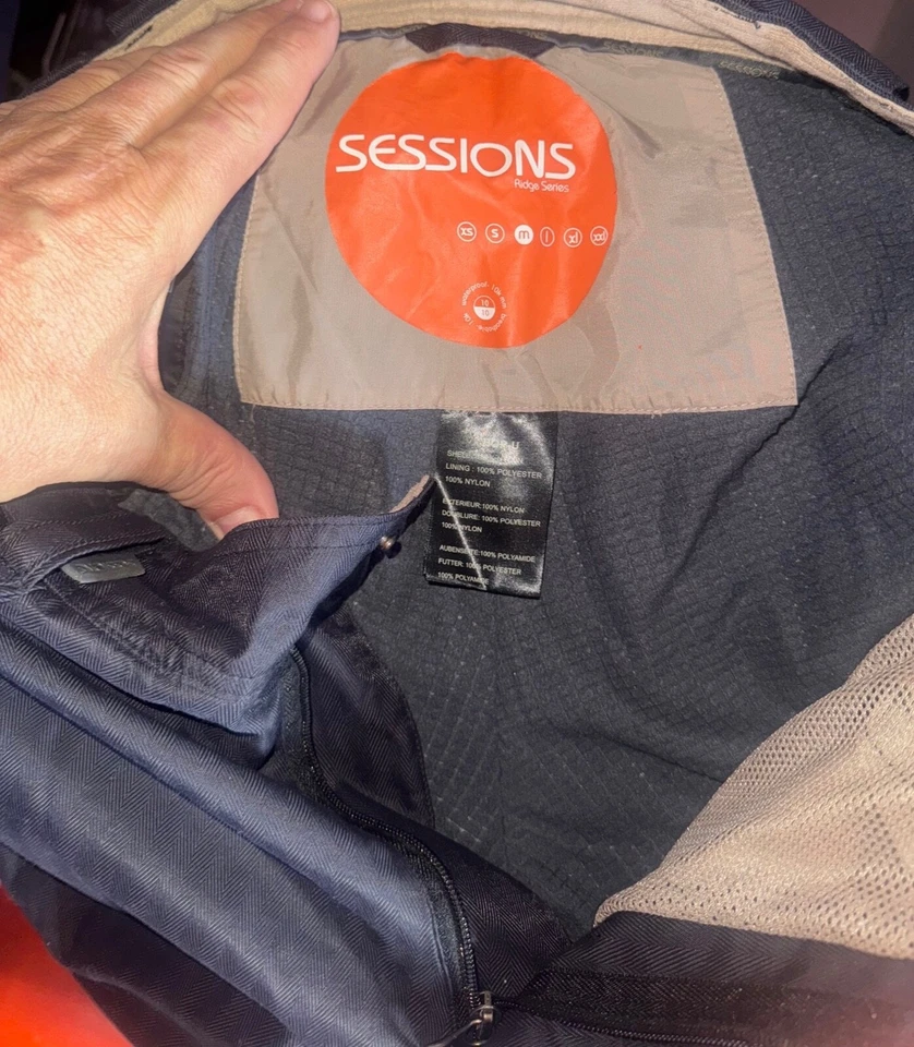 Pantalones de snowboard Sessions Batallion 101419 negros Gridlock Recco para hombre talla mediana Foto 3 de 4