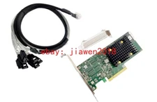 LSI 9500-8i Tri-Mode HBA IT Mode ZFS TrueNAS UNRAID + SFF-8654 SATA 8P Cable US