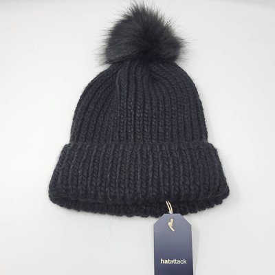 Hat Attack Bryce Beanie with‎ Removable Pom New Black Hat Attack Bryce Beanie with Removable Pom New Ivory | eBay main image 2