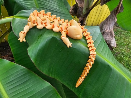 3D Printed Flexible Gecko Lizard Articulating Fidget Toy. Home Decor - Picture 3 of 15