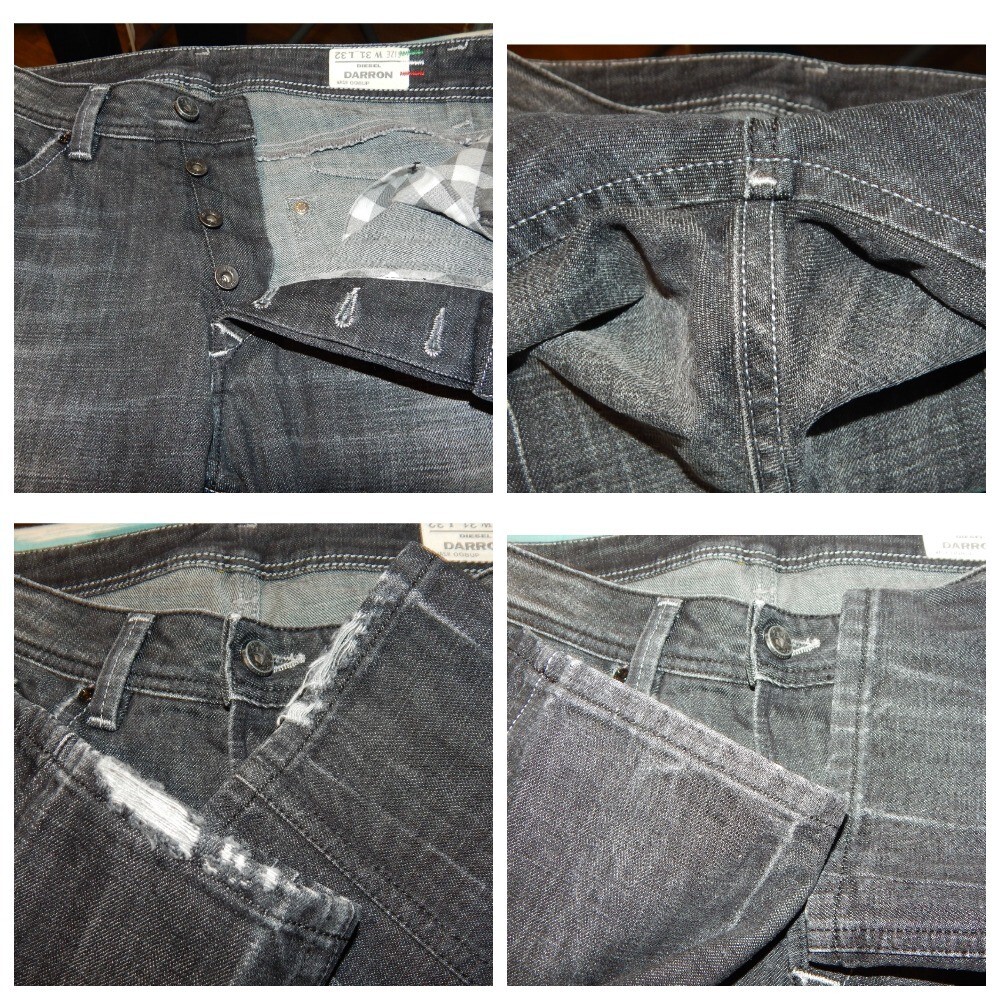 √8＝2√2 DAMAGED DENIM PANTS 2931P MADNESS HARD AGING DENIM PANTS. RELAXED (DAMAGED AND