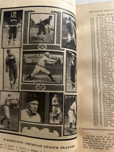 1910 Reach BASEBALL Guide CY YOUNG NapLAJOIE TY Cobb WALTER JOHNSON Tris Speaker - Picture 13 of 15