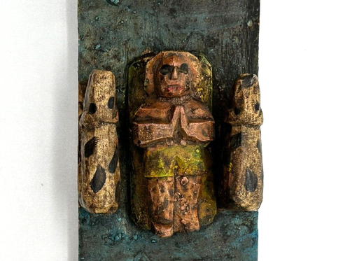 Vtg Mexican Primitive Hand Carved Wood Folk Art Nativity Mary Joseph Baby Jesus - Picture 3 of 13