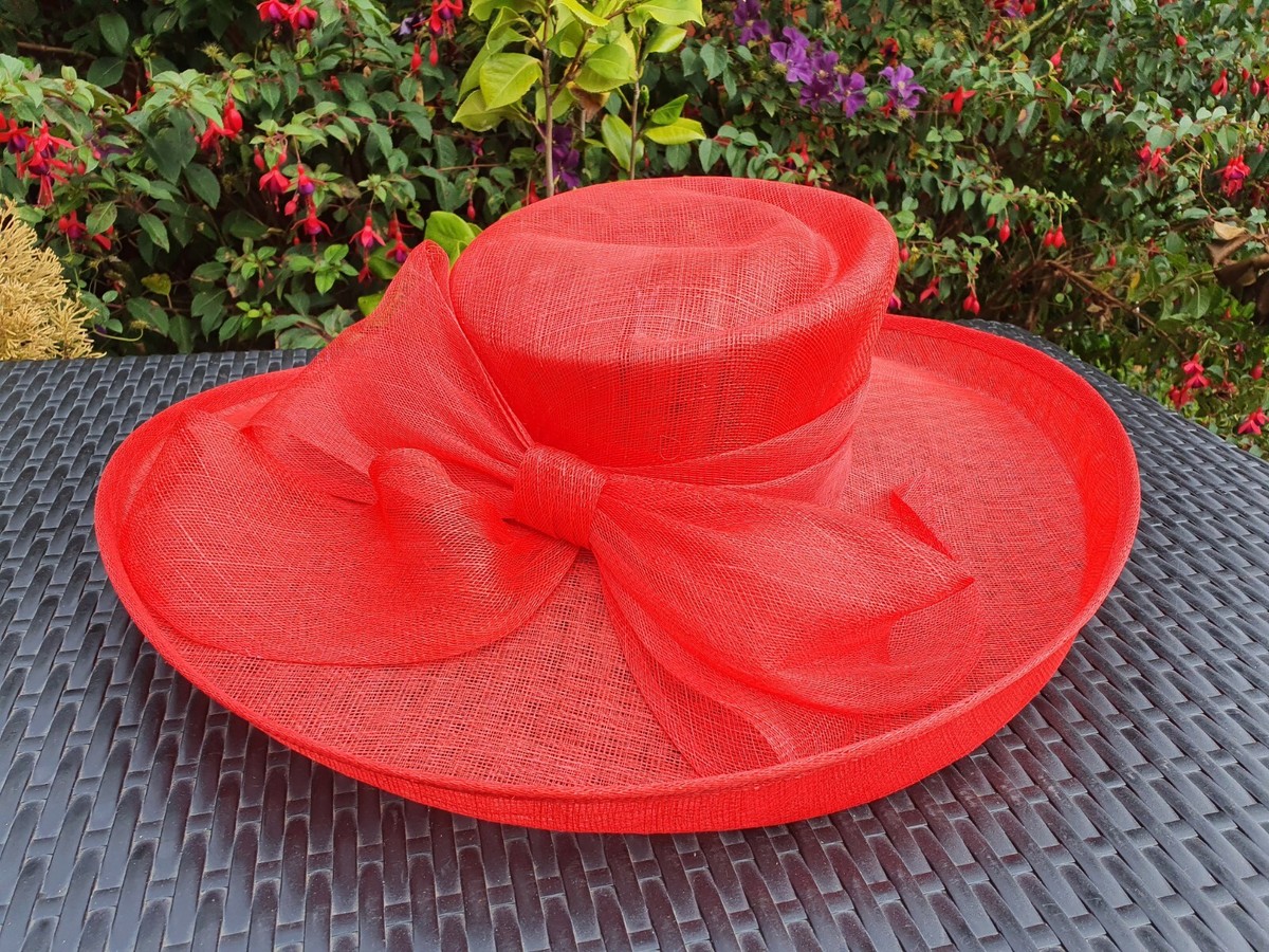 Peter Bettley New! Red straw fascinator dress hat Peter Bettley Archives - Elegance of Perth main image 3