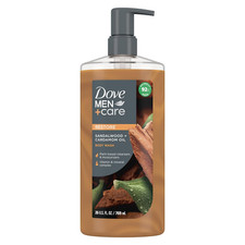 Dove Men Care Body Wash Sandalwood  Cardamom Oil Rebuild Skin Plant-Based 26 oz