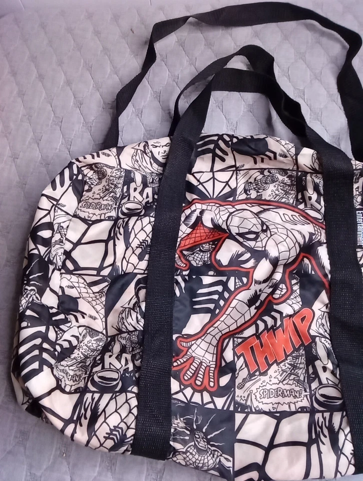Bolso de Lona Pequeño Ligero de Nailon Marvel Comics Spiderman Estampado de Cómic 14x19" Foto 2 de 4