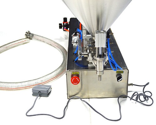 110V Pneumatic Paste and Liquid Filling Machine 10-300ml Volume For Shampoo Oil - Picture 4 of 12