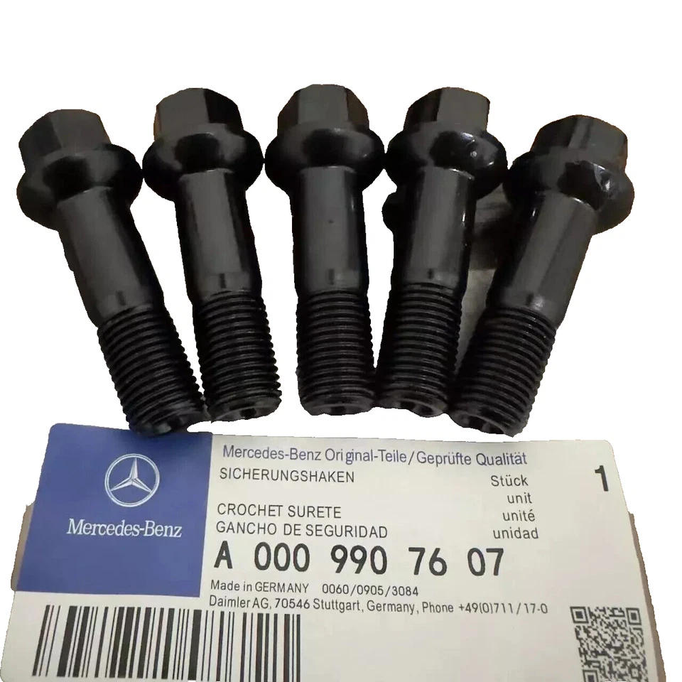 GENUINE 5PCS Wheel Lug Bolts Nuts Kit for Mercedes Benz E400 E500 G500 S500 S550 - Image 2 of 4