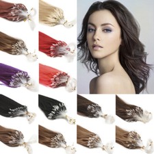 Micro Ring Link Micro Beads Loop Real Human Hair Extensions Balayage Blonde Hair