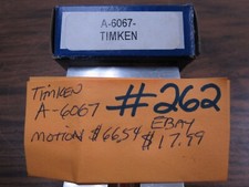 Timken A6067, Tapered Roller Bearing Cone, ITEM 262