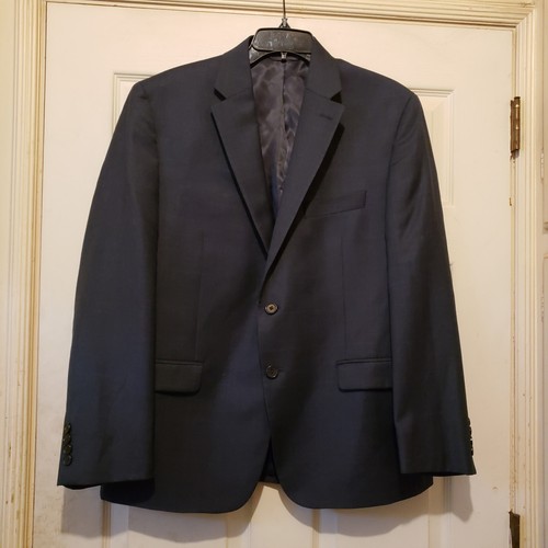 Lauren Ralph Lauren Blazer Mens 42S Blue Wool Career Office Jacket Unstructured - Picture 2 of 16
